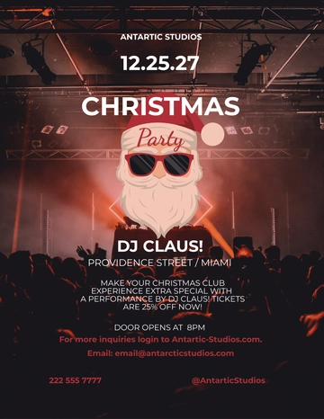 Free Santa is a DJ Flyer Template to Edit Online