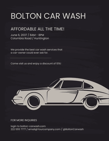 Free Chalkboard Car Wash Flyer Template to Edit Online