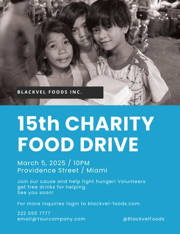 Free Charity Food Drive Flyer Template to Edit Online
