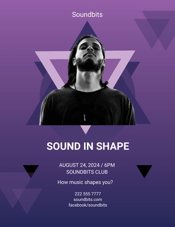 Free Geometric Concert Flyer Template to Edit Online