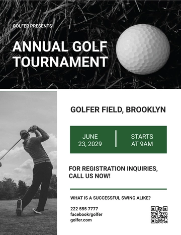 Free Golf League Flyer Template to Edit Online