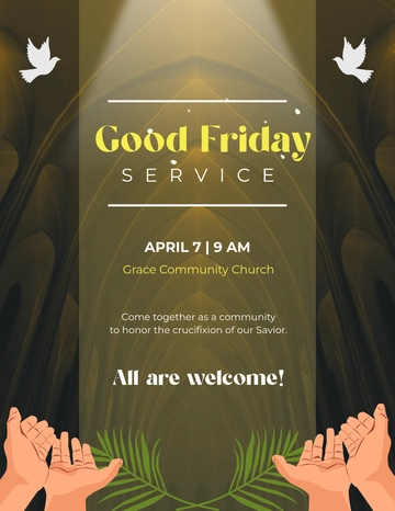 Free Good Friday Church Flyer Template to Edit Online