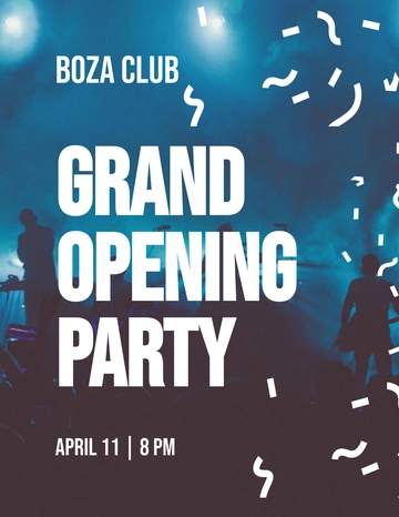 Free Grand Opening Party Flyer Template to Edit Online