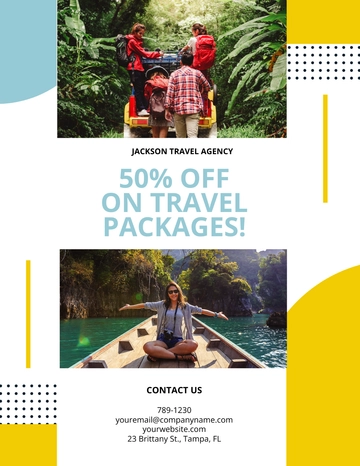 Free Holiday Travel Tour Flyer Template to Edit Online