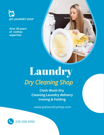 Free Laundry Dry Cleaner Flyer Template to Edit Online
