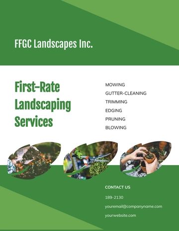 Free Lawn Landscaping Flyer Template to Edit Online