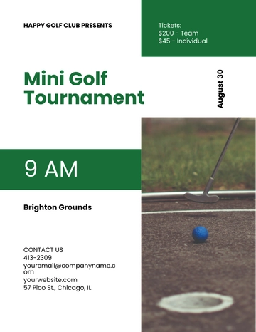 Free Mini Golf Flyer Template to Edit Online