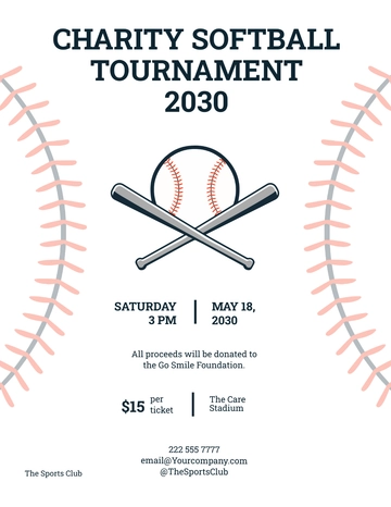 Free Softball Tournament Flyer Template to Edit Online