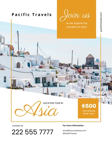 Free Vacation Travel Agency Flyer Template to Edit Online