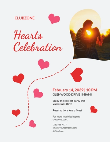 Free Valentine Day Celebration Flyer Template to Edit Online