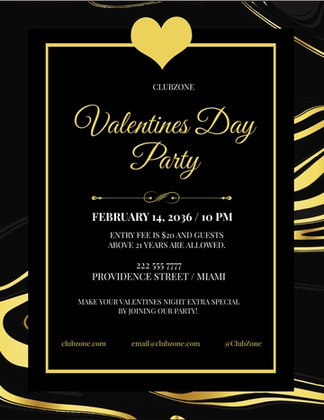 Free Valentines Day Classy Flyer Template to Edit Online