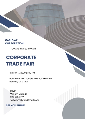 Free Official Corporate Invitation Card Template to Edit Online