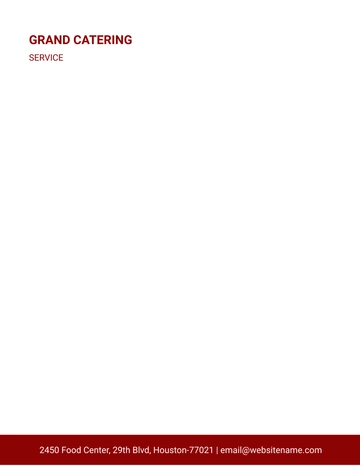 Free Catering Service Letterhead Template to Edit Online
