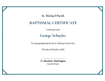 Free Child Baptism Certificate Template to Edit Online