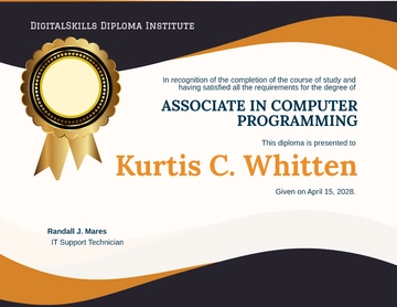 Free Computer Diploma Certificate Template to Edit Online | Template.net