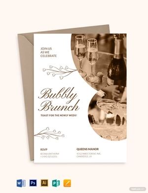 Champagne Brunch Invitation Template