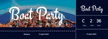 Free Boat Party Ticket Template to Edit Online