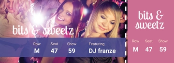 Free Disco Party Ticket Template to Edit Online