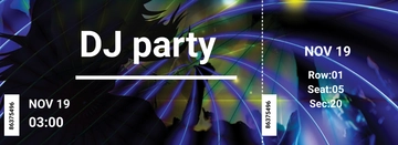 Free DJ Party Ticket Template to Edit Online
