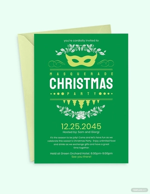 Christmas Masquerade Invitation Template
