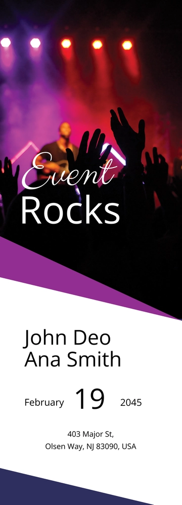Free Rock Party Ticket Template to Edit Online