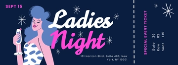 Free Ladies Night Ticket Template to Edit Online