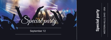 Free Special Party Ticket Template to Edit Online