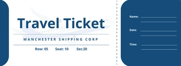 Free Travel Ticket Template to Edit Online