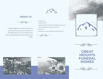 Free Editable Funeral Plan Tri-Fold Brochure Template to Edit Online