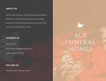 Free Funeral Pre Planning Bi-Fold Brochure Template to Edit Online