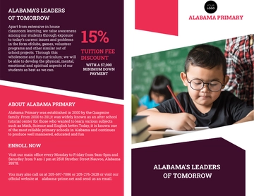 Free Alabama Primary Bi-Fold Brochure Template to Edit Online