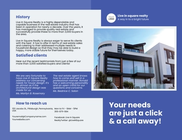 Free New Home Agent/Agency Bi-Fold Brochure Template to Edit Online