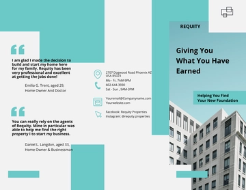 Free Property Agent/Agency Tri-Fold Brochure Template to Edit Online