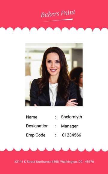 Free Bakery Identity Card Template to Edit Online