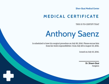 Free Medical Leave Certificate Template to Edit Online