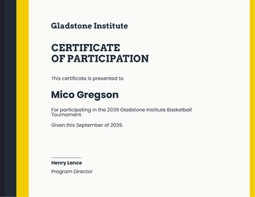 Free Printable Basketball Certificate Template to Edit Online