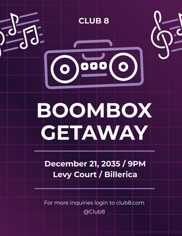 Free 80s Beat Box Music Flyer Template to Edit Online