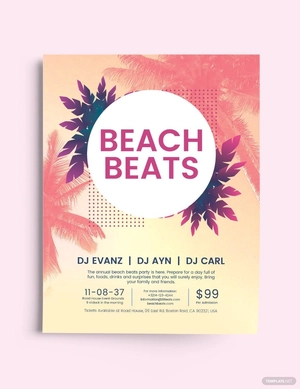 Beach Party Flyer Template