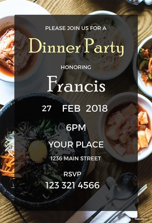 Dinner Party Invitation Template