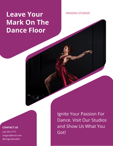 Free Insignia Dance Studio Flyer Template to Edit Online