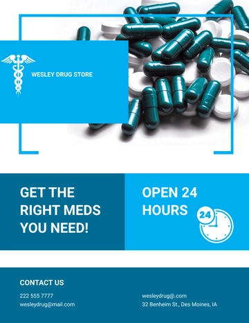 Free Pharmacy and Drug Store Flyer Template to Edit Online
