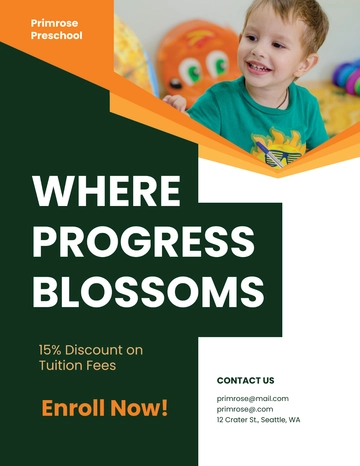 Free Primrose Preschool Flyer Template to Edit Online Free Primrose Preschool Flyer Template to Edit Online