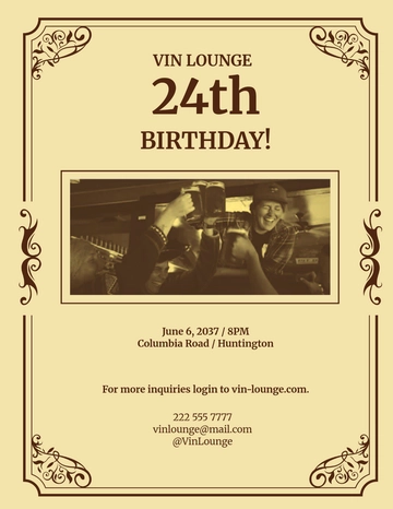 Free Retro Birthday Flyer Template to Edit Online