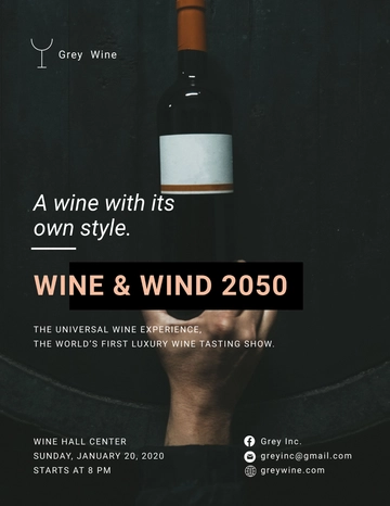 Free Wine Flyer Template to Edit Online
