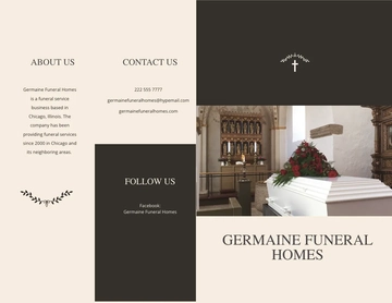 Free Blank Acknowledgment Funeral Bi-Fold Brochure Template to Edit Online