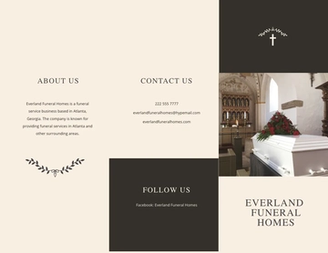 Free Blank Acknowledgment Funeral Tri-Fold Brochure Template to Edit Online