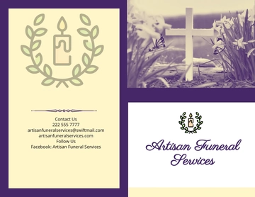 Free Christian Loving Memory Funeral Bi-Fold Brochure Template to Edit Online