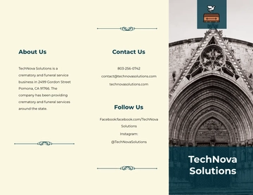 Free Crematory Funeral Home Tri-Fold Brochure Template to Edit Online