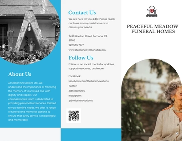 Free Funeral Parlor Tri-Fold Brochure Template to Edit Online