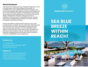Free Holiday Resort Bi-Fold Brochure Template to Edit Online